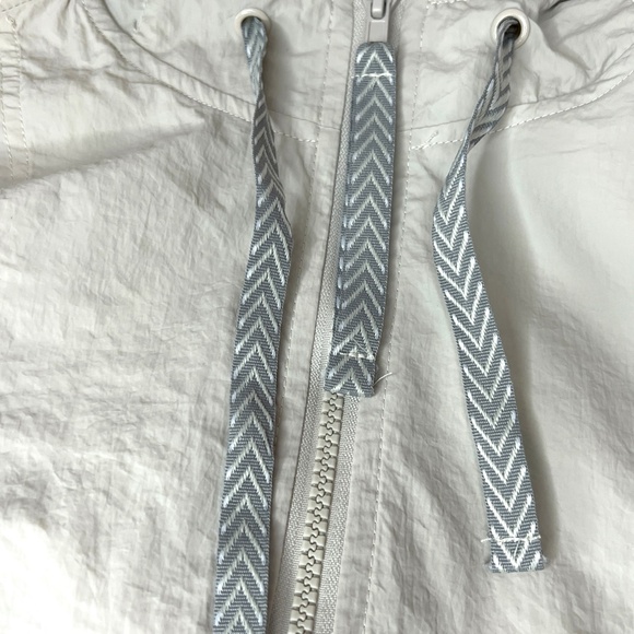 Thread & Supply 1/2‎ Zip Nylon Hooded Pullover Jacket Size S Gray Two Tone - Picture 8 of 11